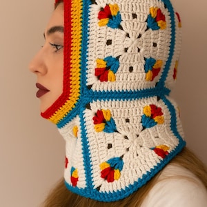 Patchwork Balaclava, Granny Square Balaclava, Crothcet Balaclava, Handmade Balaclava, Knitted Balaclava, Gift For Her, Winter Essentials