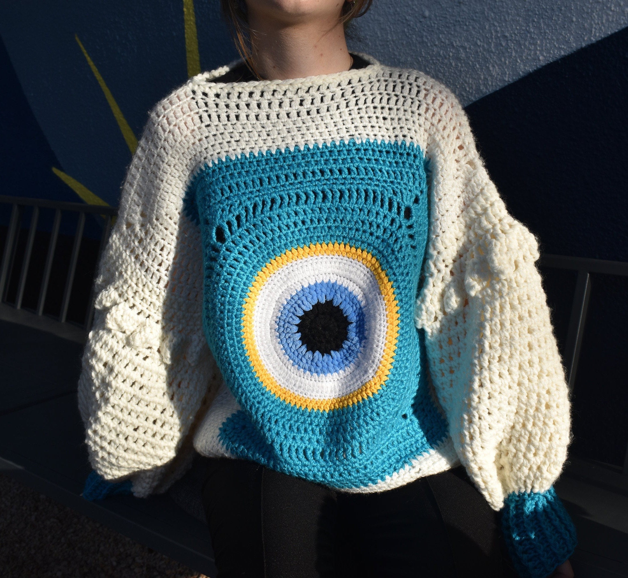 Evil Eye Knit Sweater 