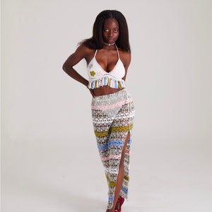 Crochet Beachwear | White Beach Skirt | Crochet Beach Coverup | Crochet Top Pattern | Knitted Beach Cover | Boho Beach Coverup