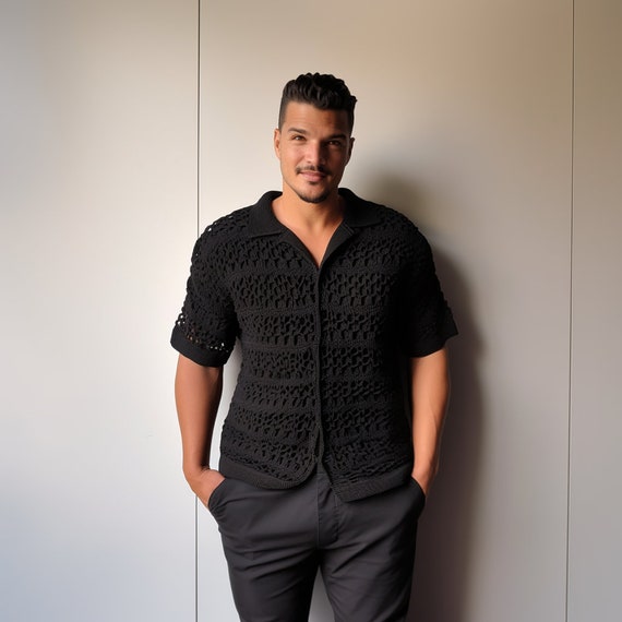 Handmade Shirt, Crochet Shirt, Shirts for Men, Bode Shirt Handmade Shirt, Crochet Shirt, Shirts for Men, Bode Shirt