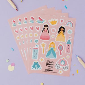Princess Party Bag Fillers | Sticker Sheets | Plastic-Free | Ages 3–8