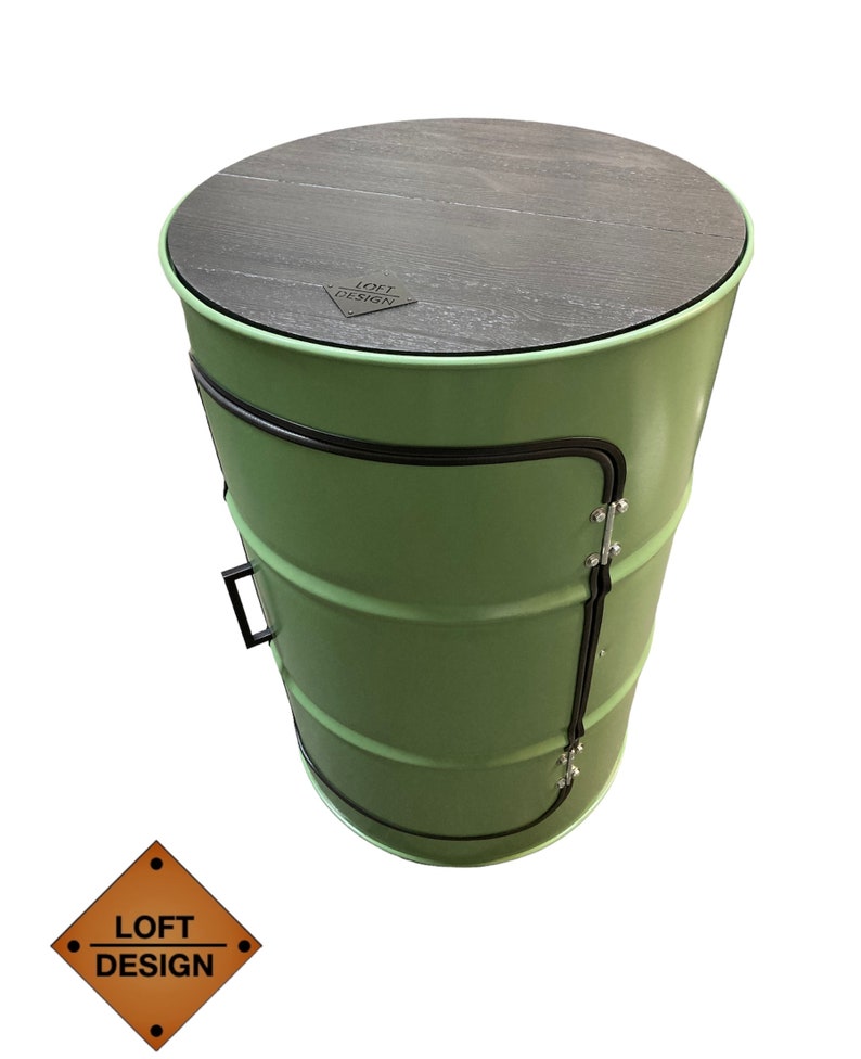 Barrel Bar Barrel Baril Loft Gift étagère Wooden Table Coffee