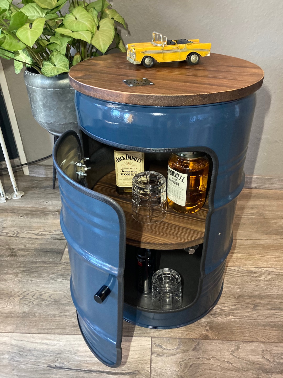 Barile barile armadietto barile loft industriale étagère tavolo in