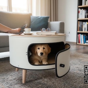 Table basse en fût de pétrole avec bois, commode - utilisable comme table d'appoint, minibar, table, étagère, table basse, design d'intérieur, tonneau, table, bar en tonneau