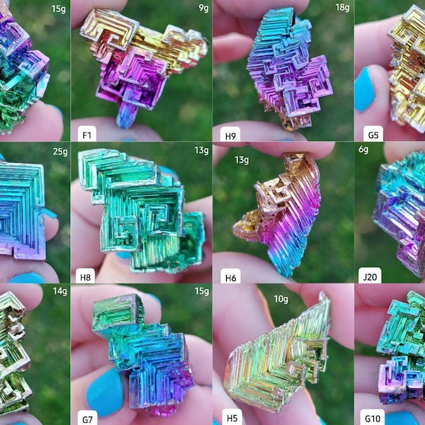 Small Bismuth Crystals 25 Grams and Under to Choose From, Made by The Bismuth Smith