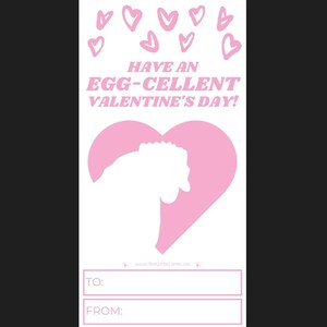 Ayez un fichier numérique de la Saint-Valentin aux œufs (carte de poulet Saint-Valentin)