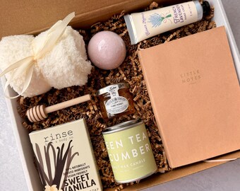 Thank You Gift For Her, Spa Kit Gift, Care Package For Women, Long Distance Gift Set, Candle, Tea Lover Set, Relaxation Kit For Her