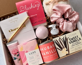 Luxury Self Care Gift Box, Care Package For Her, Deluxe Self Care Gift Set, Hygge Gift Box, Cozy Spa Gift Set, Pink Spa Set