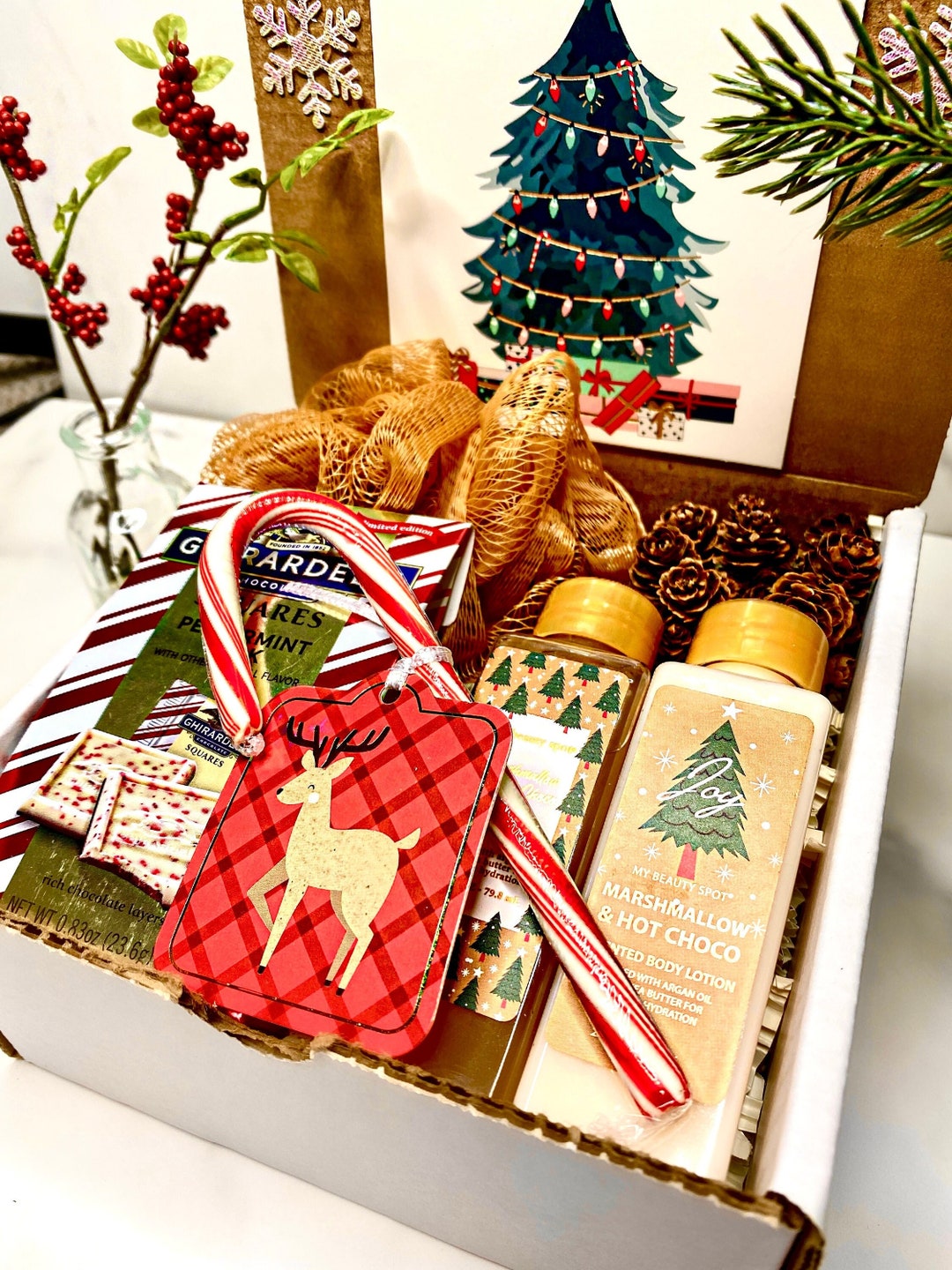 Happy Holidays Gift Box: Marshmallow Cocoa Spa Set - Etsy