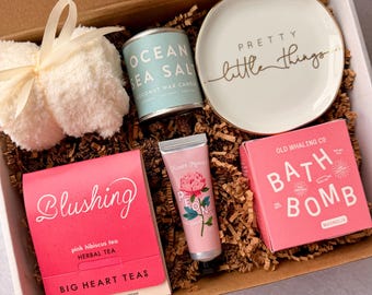 Birthday Gift Box, Hug In A Box, Mom Spa Gift Box, Self Care Gift Set, Tea Care Package, Sending Hugs Gift Box, Luxury Spa Gift Set