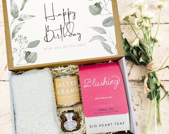 Birthday Gift Box for Mom: Cozy Care Package with Candle & Tea