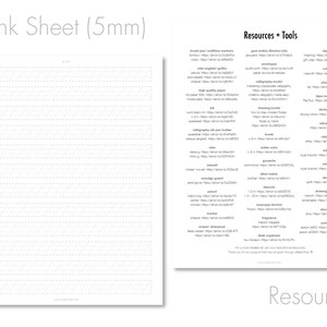 Copperplate Calligraphy Guided Practice Sheets | US Letter + A4, 8 Pages | Wedding, Letters | Strokes, Uppercase, Lowercase | Farewell image 10