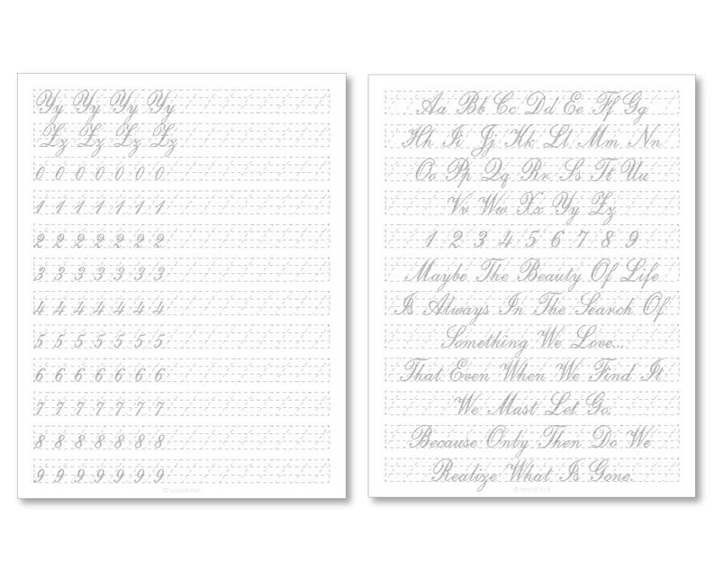 Fiches pratiques guidées de calligraphie sur cuivre Majuscules, minuscules, chiffres Extras économie d'énergie, 11 pages image 8