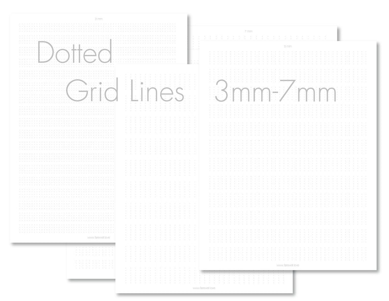 Blank Sheets Calligraphy Lettering, 3mm, 4mm, 5mm, 6mm, 7mm, Guided, 55 ...