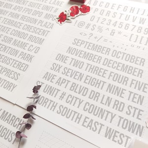 Paket | Gepunktete Übungsblätter in Druckbuchstaben | Briefpapier, Post, Hochzeit, Anlässe, Lettering | Groß,Zahlen,Worte | 11 Seiten PDF