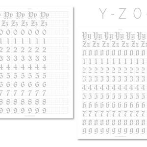 Old English, Gothic, Blackletter, Graffiti, Shakespearean | Calligraphy Guided Practice Sheets | US Letter + A4 | 13 Pages | Farewell image 5