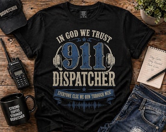 Camiseta de operador del 911, Camiseta NCIC "En Dios confiamos"