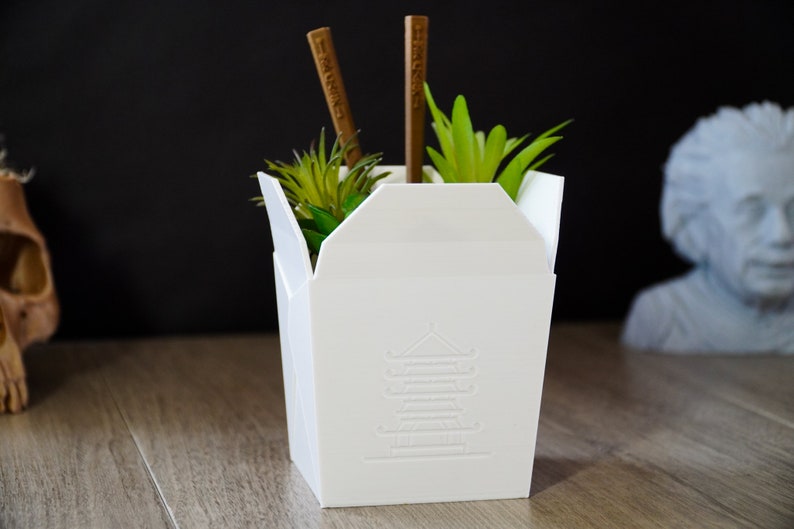 3D Printed Chinese Takeout Box Planter / Flowerpot Etsy