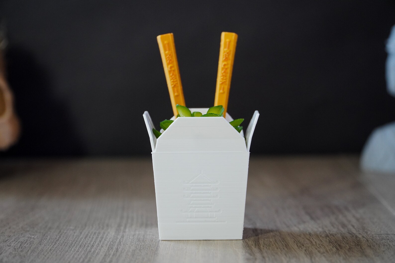 3D Printed Chinese Takeout Box Planter / Flowerpot Etsy