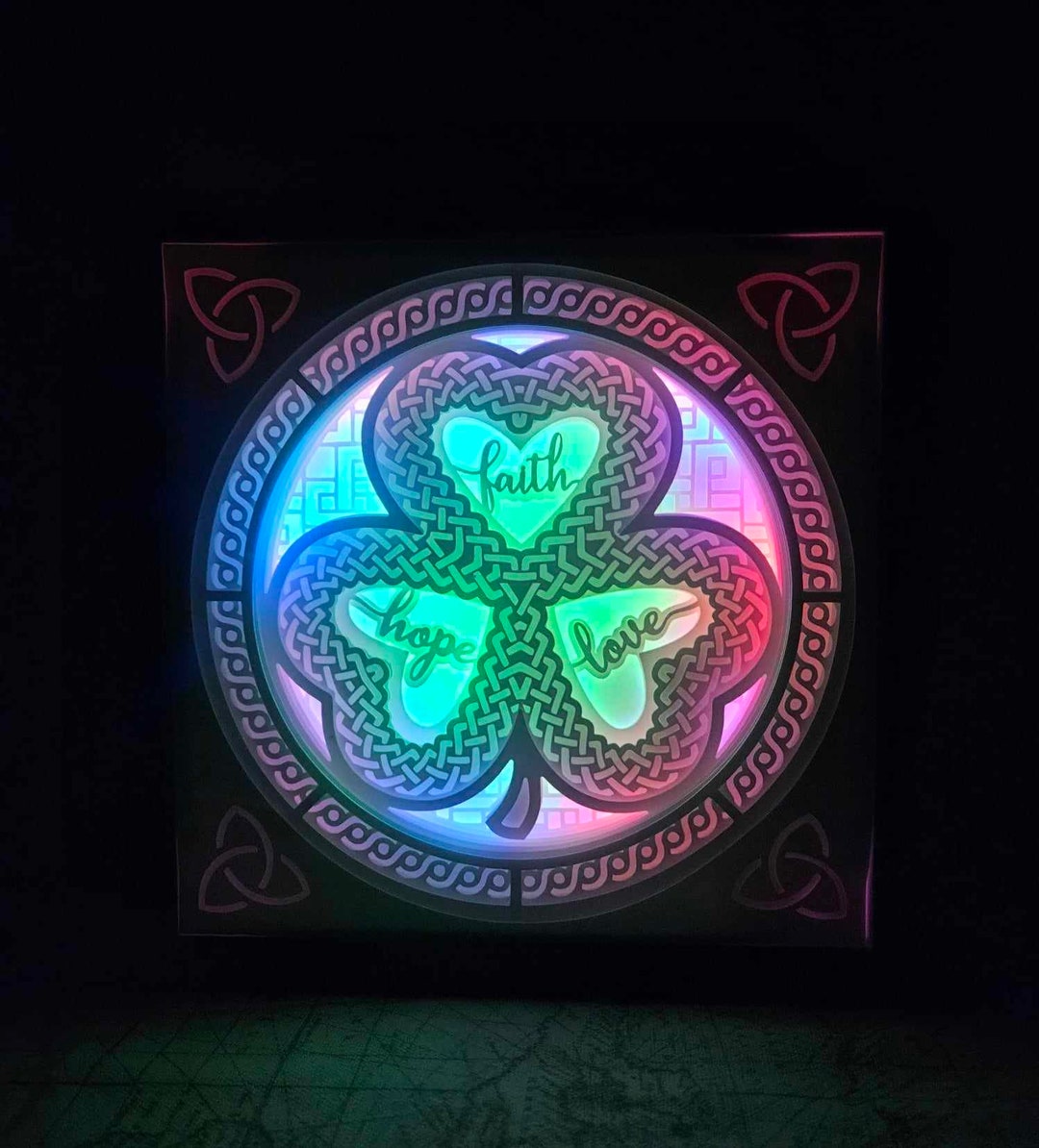 Aperturee Sparkle Light Clover Wooden St Patrick Rectangle Backdrop