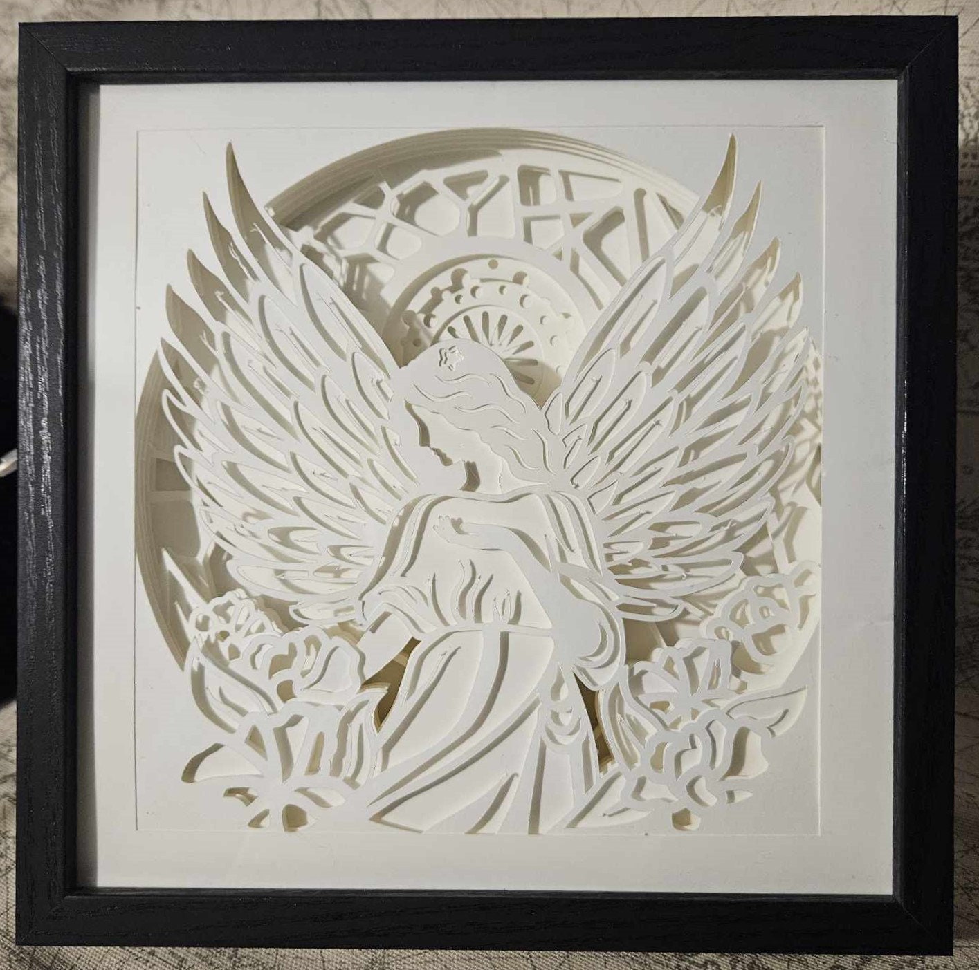 Floral Angel Lightbox Shadow Box Mens Gift Womens Gift Boy Gift Girl ...
