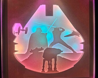 A Galaxy Far Far Away Lightbox, Shadow Box, Unique Christmas Gift, Handmade Holiday Gift