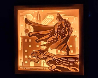 Superhero Lightbox, Shadow Box, Unique Christmas Gift, Handmade Holiday Gift