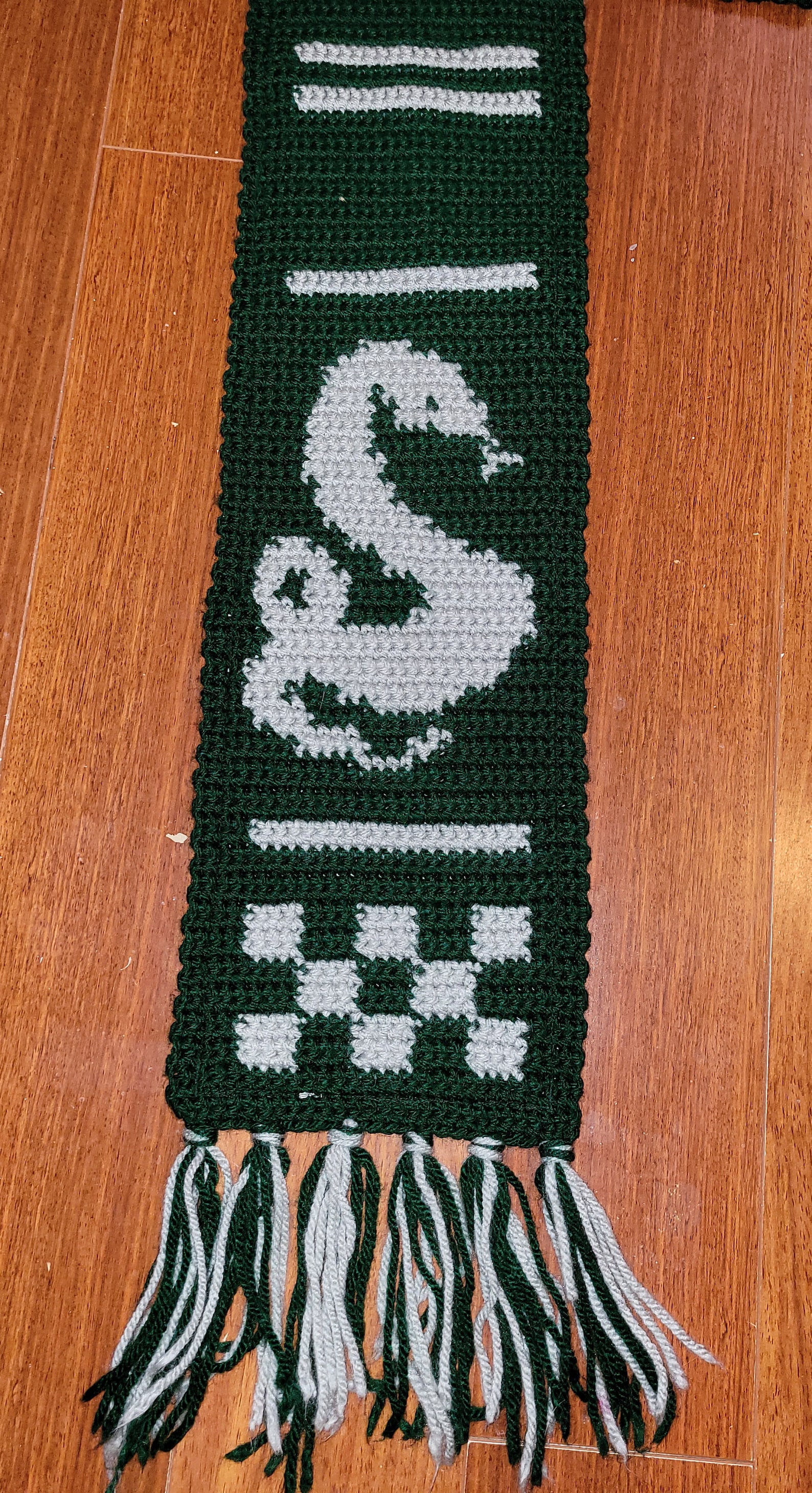 Crochet Slytherin Scarf Etsy
