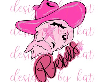 design digitale preppy ole miss rebels, arte disegnata a mano, file di sublimazione