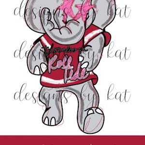 alabama mascot design, preppy and trending sublimation file