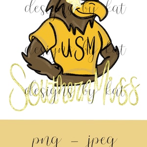 southern miss eagles sublimation design, png, trending and preppy digital file