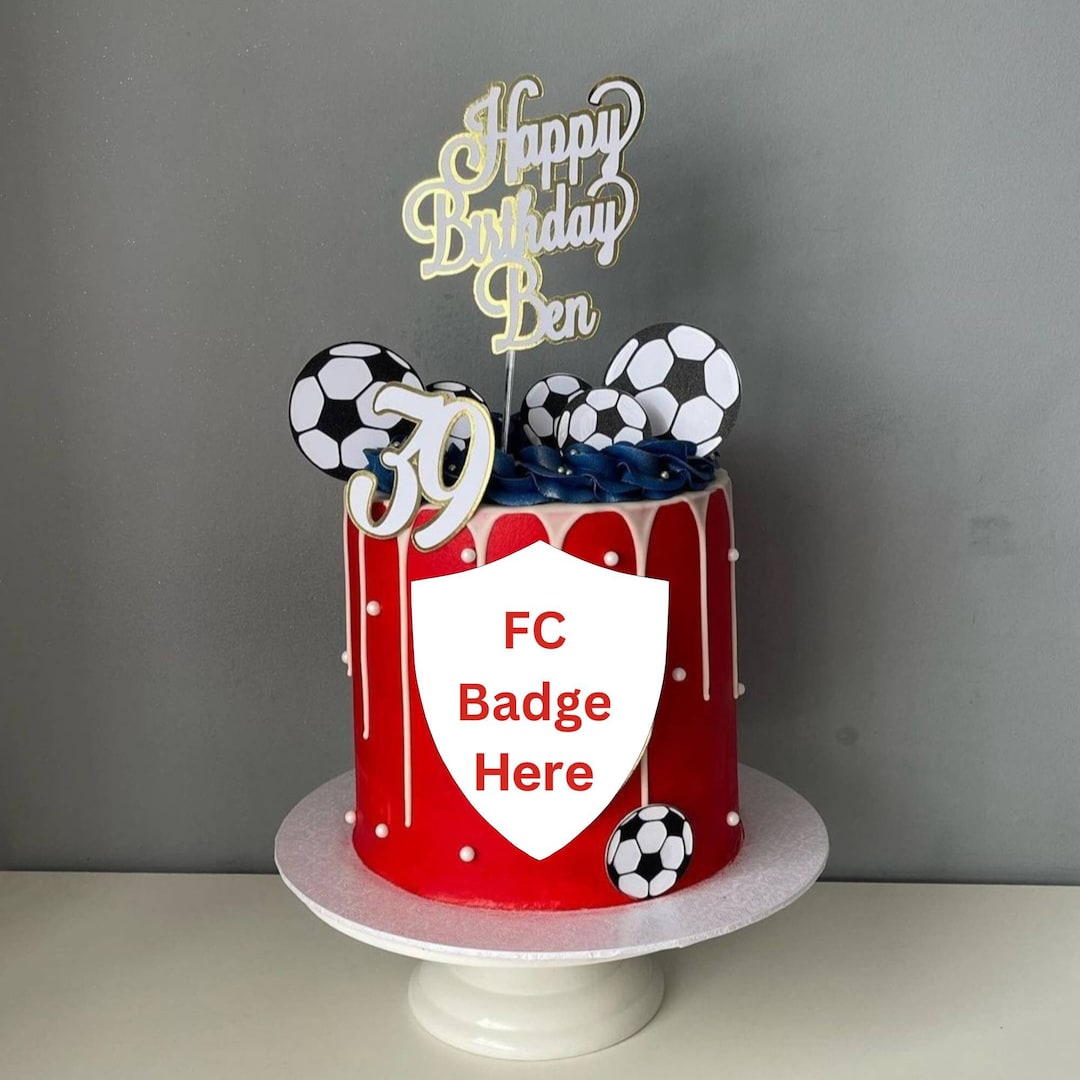 Football Cake Topper Bundle Football Cake FC Cake Topper Soccer Cake