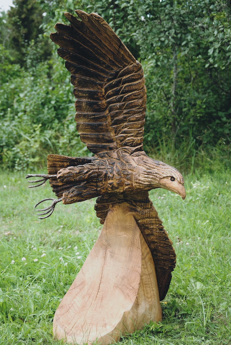 Eagle chainsaw carving Etsy