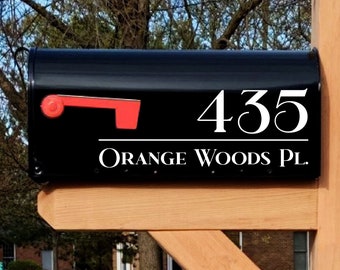 Mailbox Decal | Personalized Mailbox Numbers Street Address Vinyl Decal