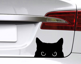 Peeking Cat Vinyl Decal |Car decal |  Bumper sticker |  Window decal | Laptop, phone decal. Many colors and sizes available