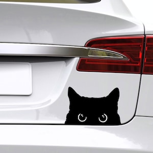 Peeking Cat Vinyl Decal |Car decal |  Bumper sticker |  Window decal | Laptop, phone decal. Many colors and sizes available