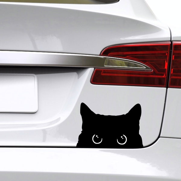 Peeking Cat Vinyl Decal |Car decal |  Bumper sticker |  Window decal | Laptop, phone decal. Many colors and sizes available