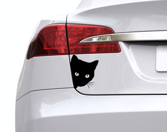 Peeking Cat Vinyl Decal | Bumper sticker | Car decal | Window decal | Laptop, phone decal. Many colors and sizes available