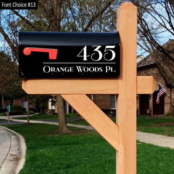 Personalized Mailbox Decal: Street Address Vinyl Numbers