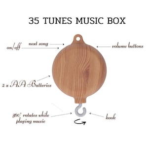Caja de música móvil, caja de música para móvil, móvil musical, motor para móvil, motor para móvil musical, caja de movimiento, caja de música giratoria, música para móvil de cuna