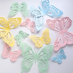 Pastel Butterfly Wall Decor, Butterfly Decor, Butterfly Wall Stickers, Butterfly Wall Decal, 3D Butterfly Wall Art, Wall Butterfly Decor