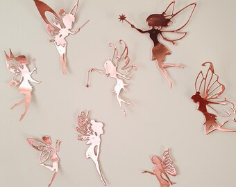 Fairy Wall Decal Nursery, Fairy Wall Decal, Fairy Wall Art, Fairy Decal, Fairy Nursery Decor, Enchanted Wall Art, Butterfly Wall Decor