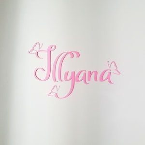 Butterfly Name Sign, Name Sign with Butterflies, Wall Name Sign, Nursery Name Sign, Butterfly Wall Decor, Butterfly Nursery Name Sign