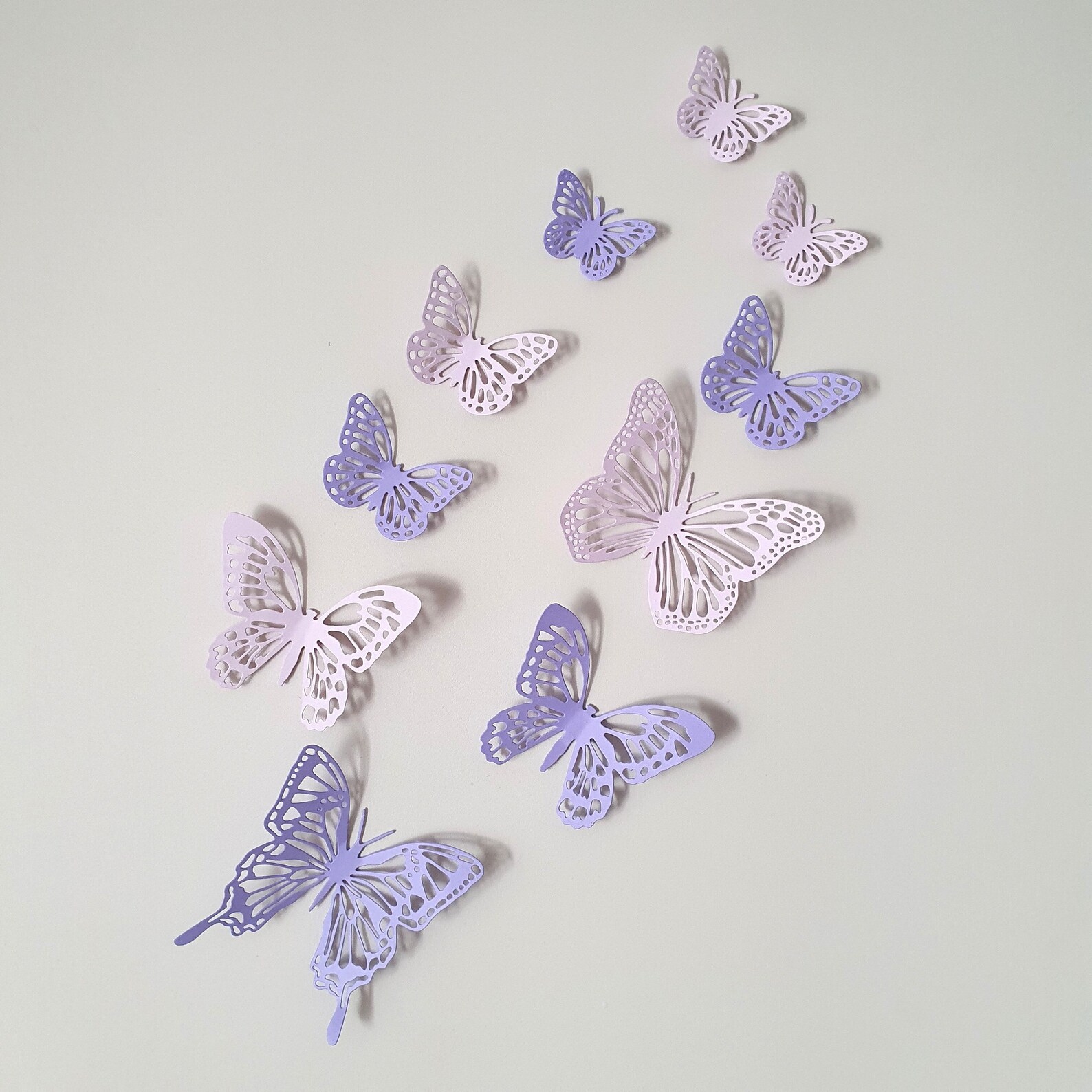 Purple Butterfly Wall Art Purple Nursery Wall Art Purple Etsy
