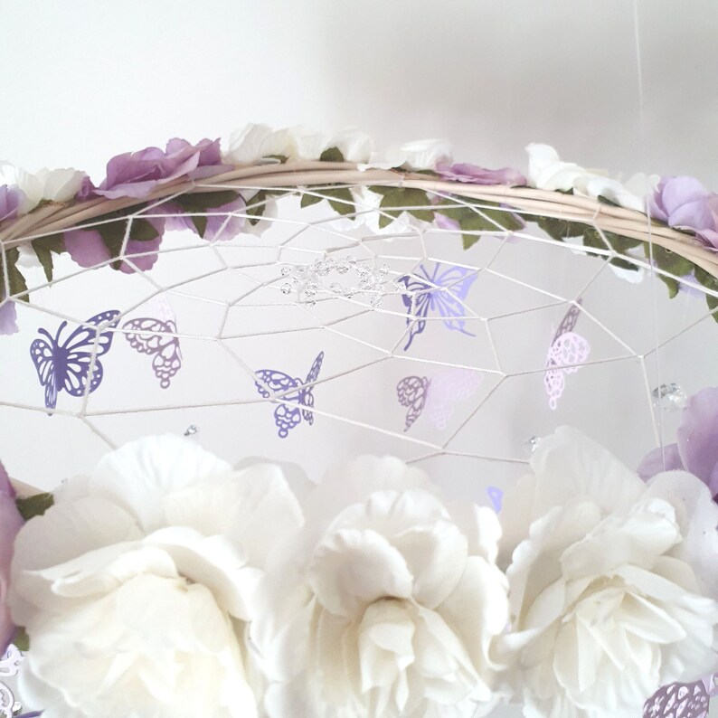 Purple Butterfly Crib Mobile Purple Mobile for Crib Paper Etsy