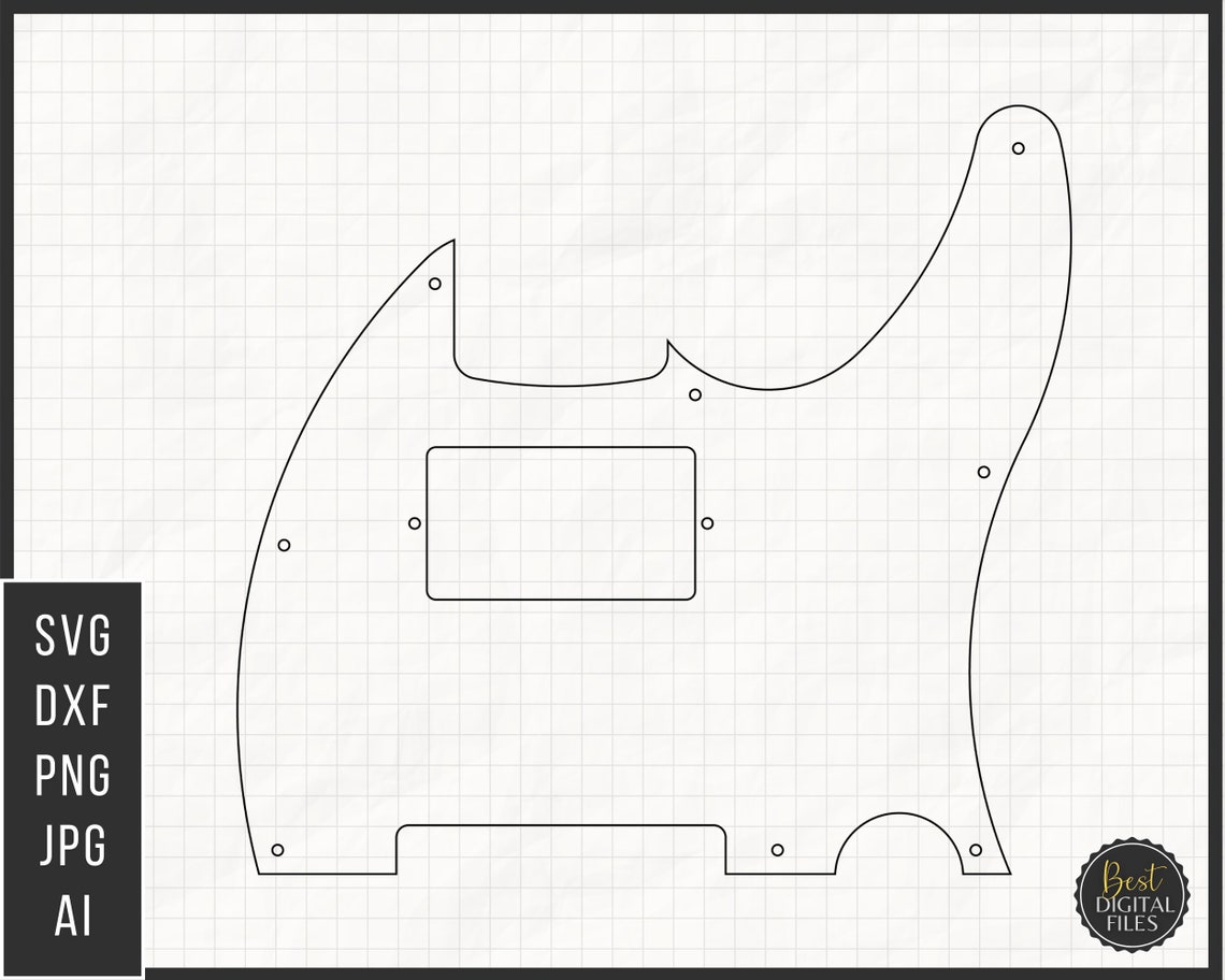 Fender Telecaster Pickguard SVG DXF PNG Digital Files 11 Etsy