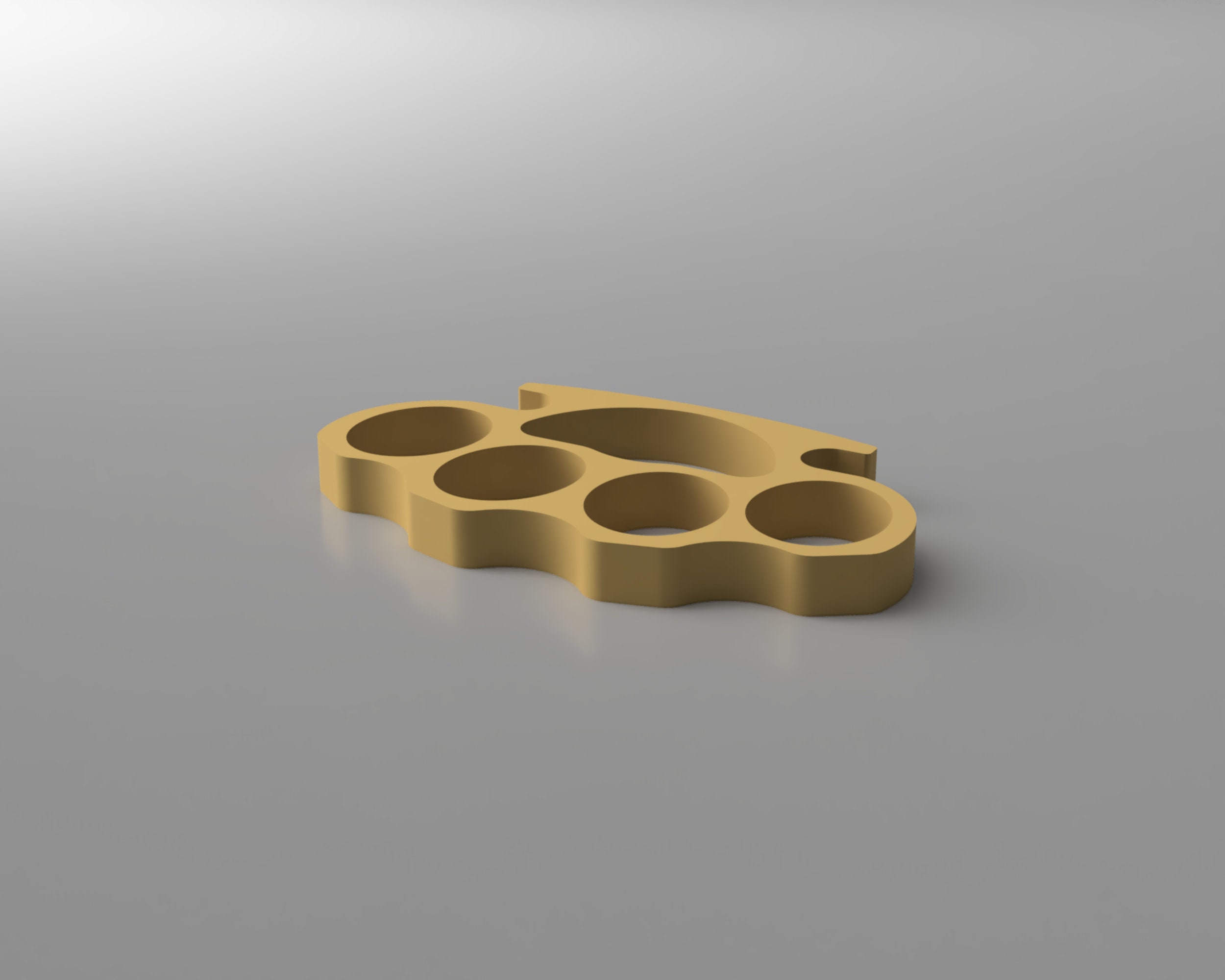 Brass Knuckles 2D / 3D CAD Files Stl Step Skp Obj 3mf F3d 1:1 Scale ...