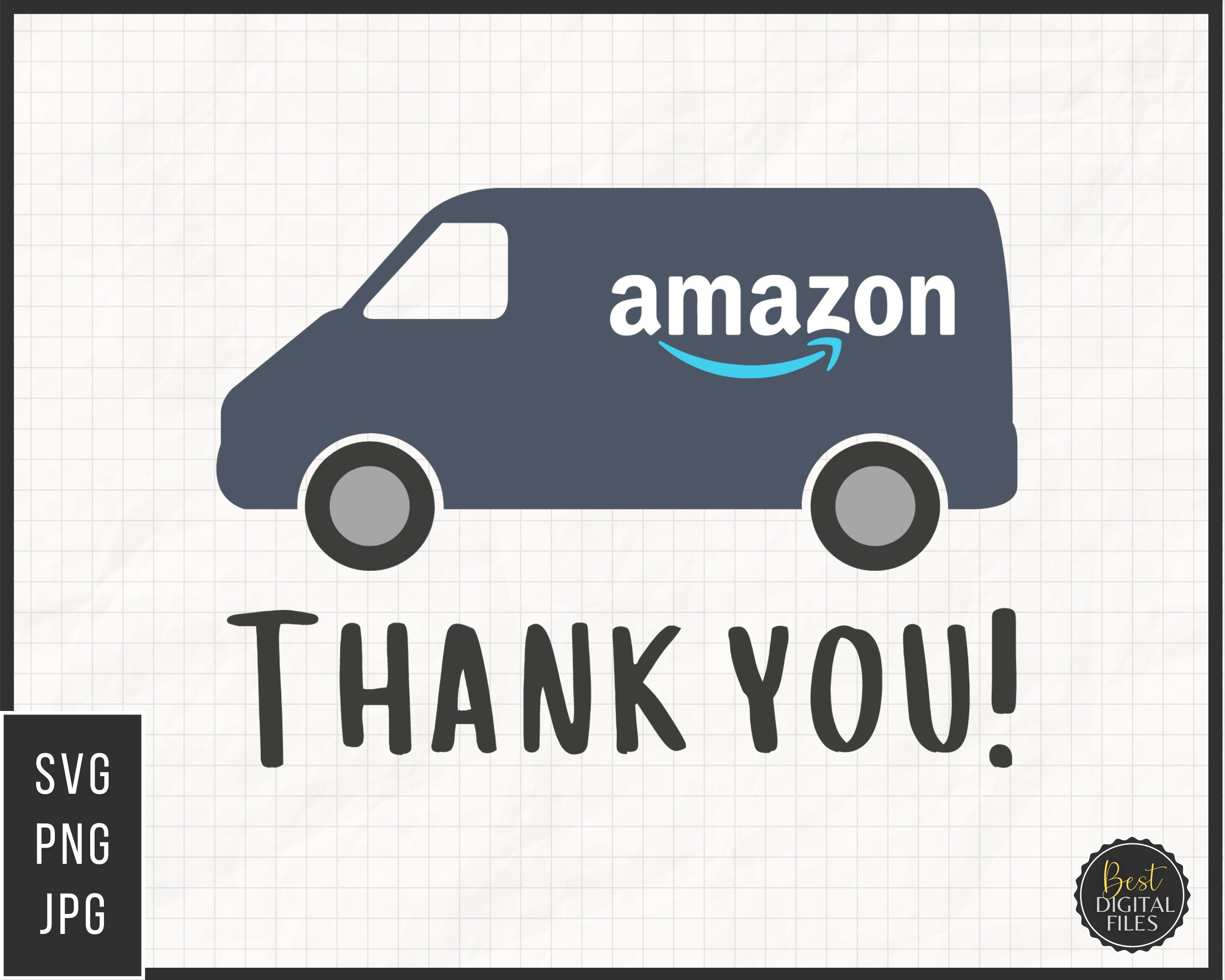 Thank You Amazon SVG PNG JPEG Vector Files Instant Download Use for