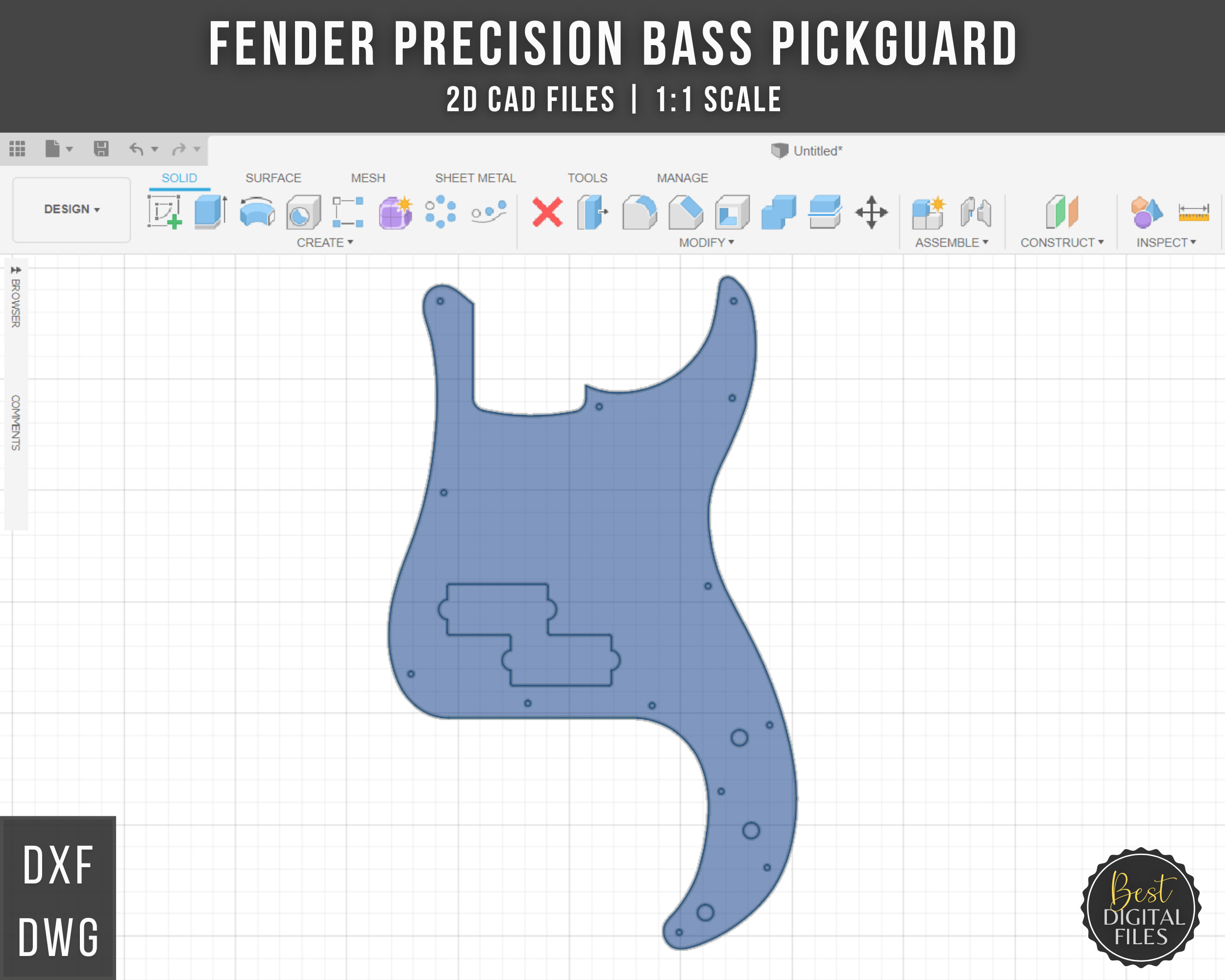 Fender precision 2024 bass pickguard