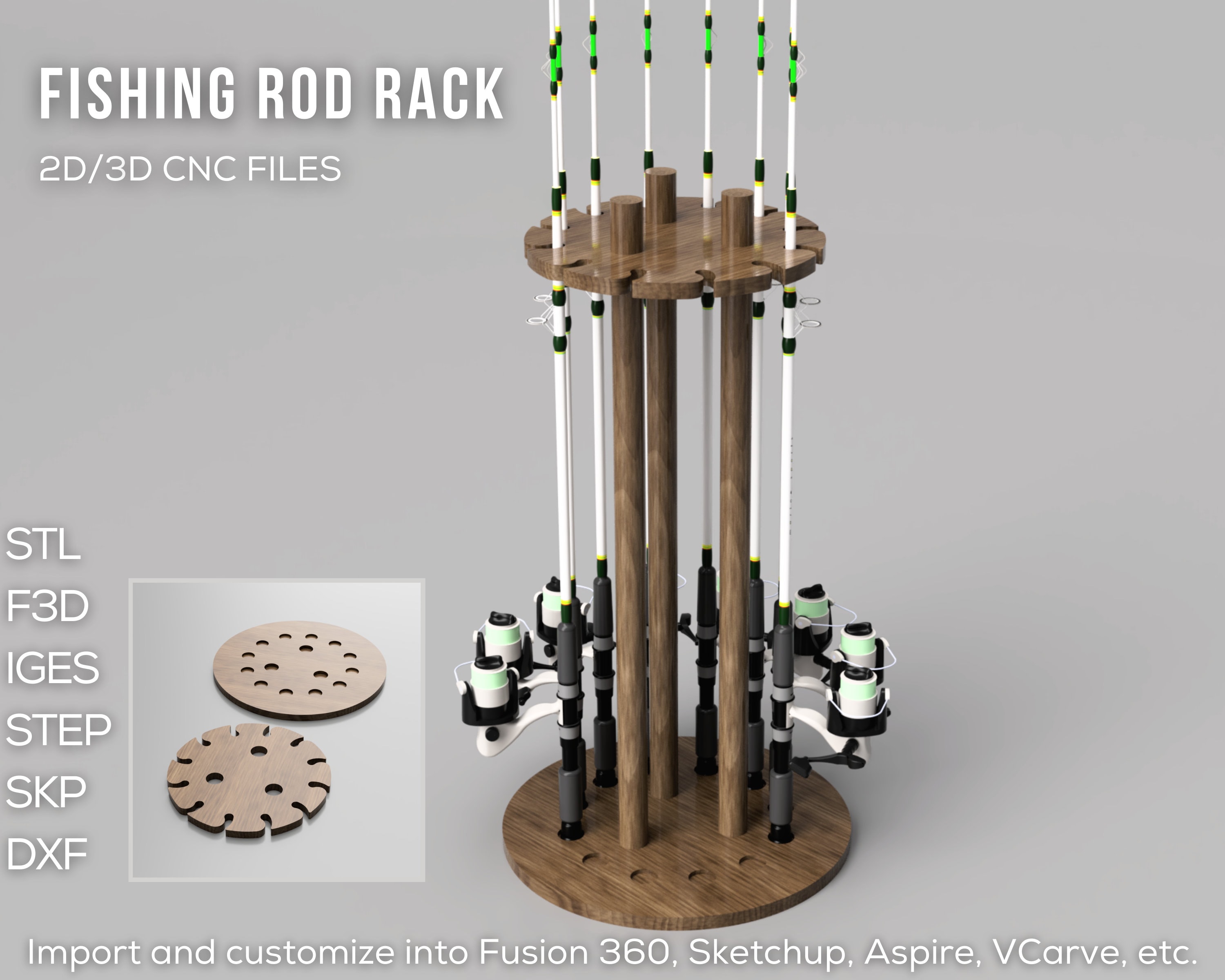 PLANS for Fishing Rod Rack 